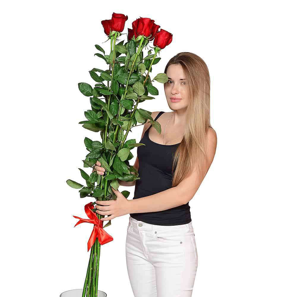 Букет 7 роз (100 см)